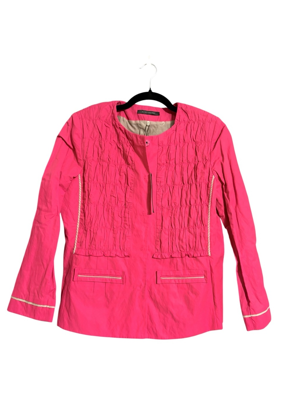 Elie Tahari Chatham Jacket NWT Pink Textured Jacket Medium